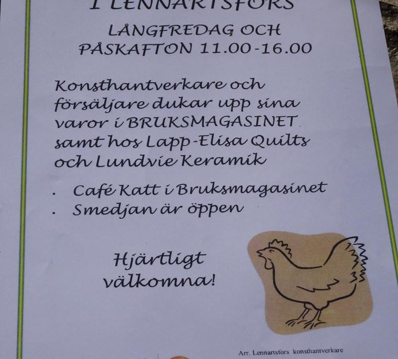 Gittas verkstad - Ostermarkt in Lennartsfors 2018